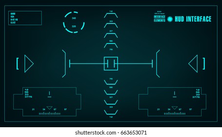 Futuristic virtual graphic touch user interface, HUD