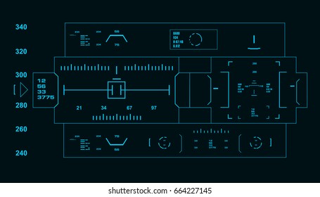 Futuristic virtual graphic touch user interface, HUD