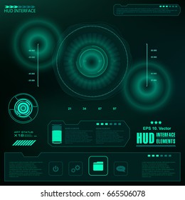 Futuristic virtual graphic touch user interface, target