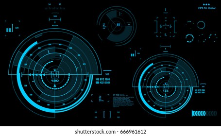Futuristic virtual graphic touch user interface, HUD
