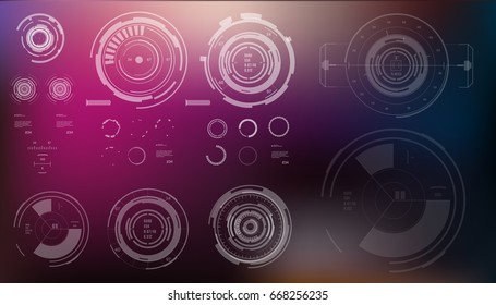 Futuristic virtual graphic touch user interface, HUD