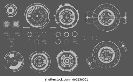 Futuristic virtual graphic touch user interface, HUD