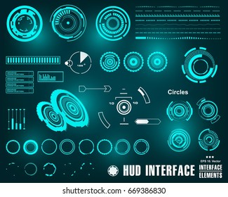 Futuristic virtual graphic touch user interface, HUD