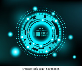 Futuristic virtual graphic touch user interface, HUD