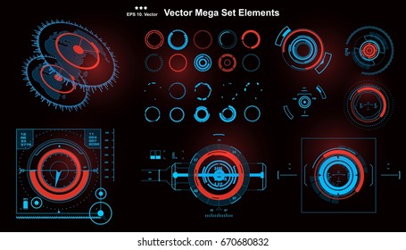 Futuristic virtual graphic touch user interface, HUD
