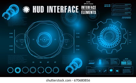 Futuristic virtual graphic touch user interface, HUD