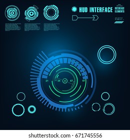Futuristic virtual graphic touch user interface, HUD