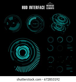 Futuristic virtual graphic touch user interface, HUD