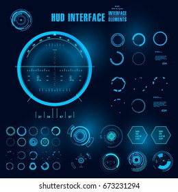 Futuristic virtual graphic touch user interface, HUD