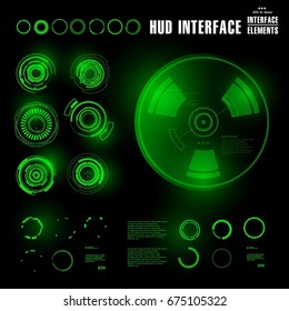 Futuristic virtual graphic touch user interface, HUD