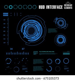 Futuristic virtual graphic touch user interface, HUD