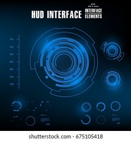 Futuristic virtual graphic touch user interface, HUD