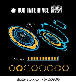 Futuristic virtual graphic touch user interface, HUD