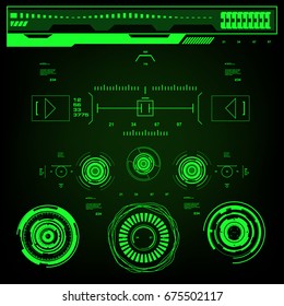 Futuristic virtual graphic touch user interface, HUD