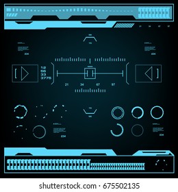 Futuristic virtual graphic touch user interface, HUD