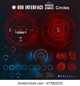 Futuristic virtual graphic touch user interface, HUD