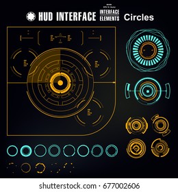 Futuristic virtual graphic touch user interface, HUD