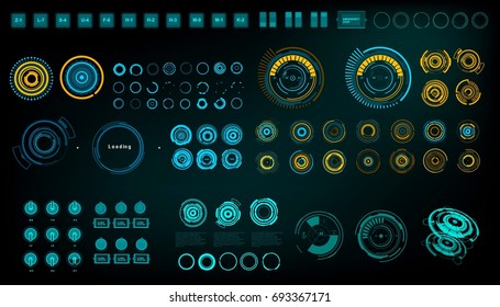 Futuristic virtual graphic touch user interface, HUD