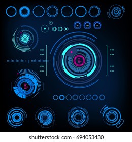 Futuristic virtual graphic touch user interface, HUD