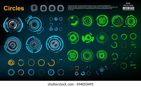 Futuristic virtual graphic touch user interface, HUD