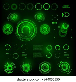 Futuristic virtual graphic touch user interface, HUD