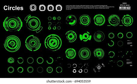 Futuristic virtual graphic touch user interface, HUD