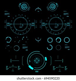 Futuristic virtual graphic touch user interface, HUD