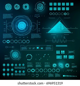 Futuristic virtual graphic touch user interface, HUD