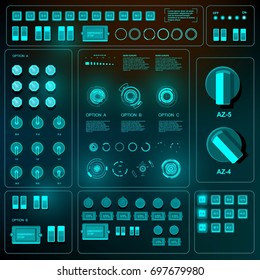 Futuristic virtual graphic touch user interface, HUD