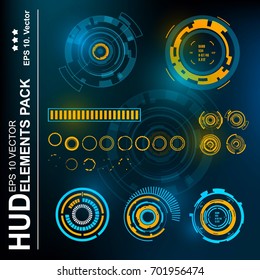 Futuristic virtual graphic touch user interface, HUD
