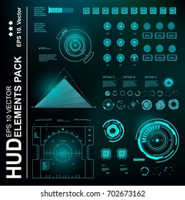 Futuristic virtual graphic touch user interface, HUD