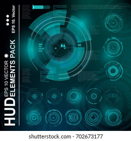 Futuristic virtual graphic touch user interface, HUD