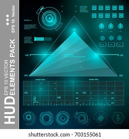 Futuristic virtual graphic touch user interface, HUD