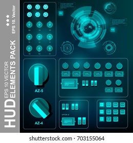 Futuristic virtual graphic touch user interface, HUD