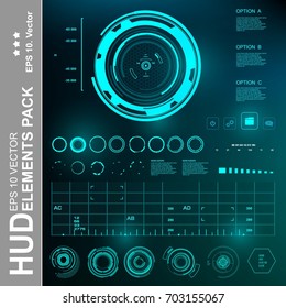 Futuristic virtual graphic touch user interface, HUD