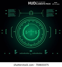 Futuristic virtual graphic touch user interface, HUD