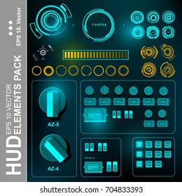 Futuristic virtual graphic touch user interface, HUD