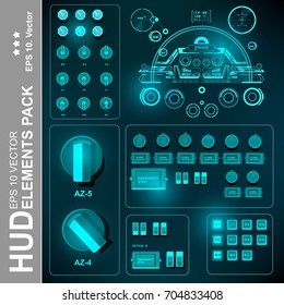 Futuristic virtual graphic touch user interface, HUD