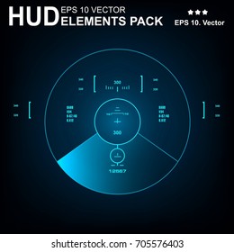 Futuristic virtual graphic touch user interface, HUD