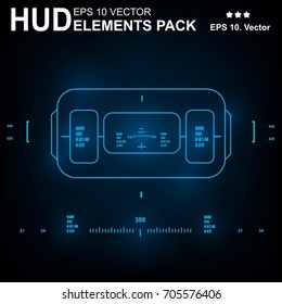 Futuristic virtual graphic touch user interface, HUD