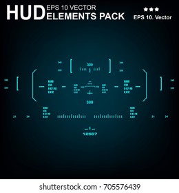 Futuristic virtual graphic touch user interface, HUD