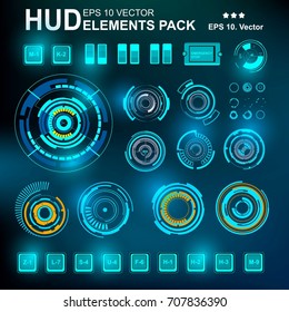 Futuristic virtual graphic touch user interface, HUD