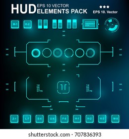 Futuristic virtual graphic touch user interface, HUD