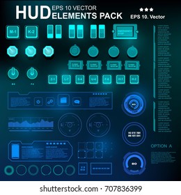 Futuristic virtual graphic touch user interface, HUD