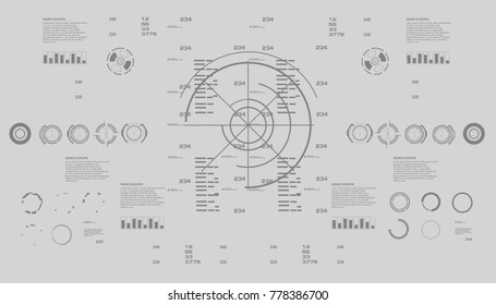Futuristic virtual graphic touch user interface, target
