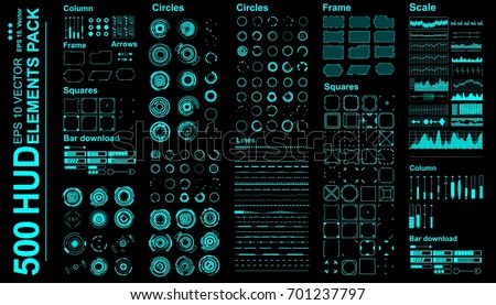 Futuristic virtual graphic touch user interface, HUD