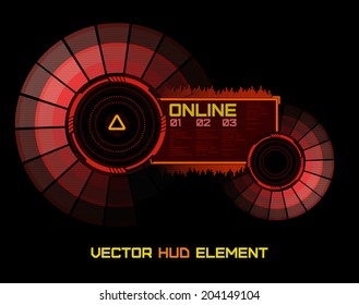 Futuristic virtual graphic user interface HUD. Vector illustration.