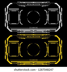 Futuristic Virtual Monitor Target Screen Panel Vector illustration Abstract Control Panel Layout Design