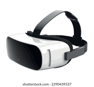 Futuristic virtual reality headset icon