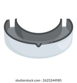 Headset de realidade virtual futurista isolado no fundo branco, dispositivo para entretenimento e jogos